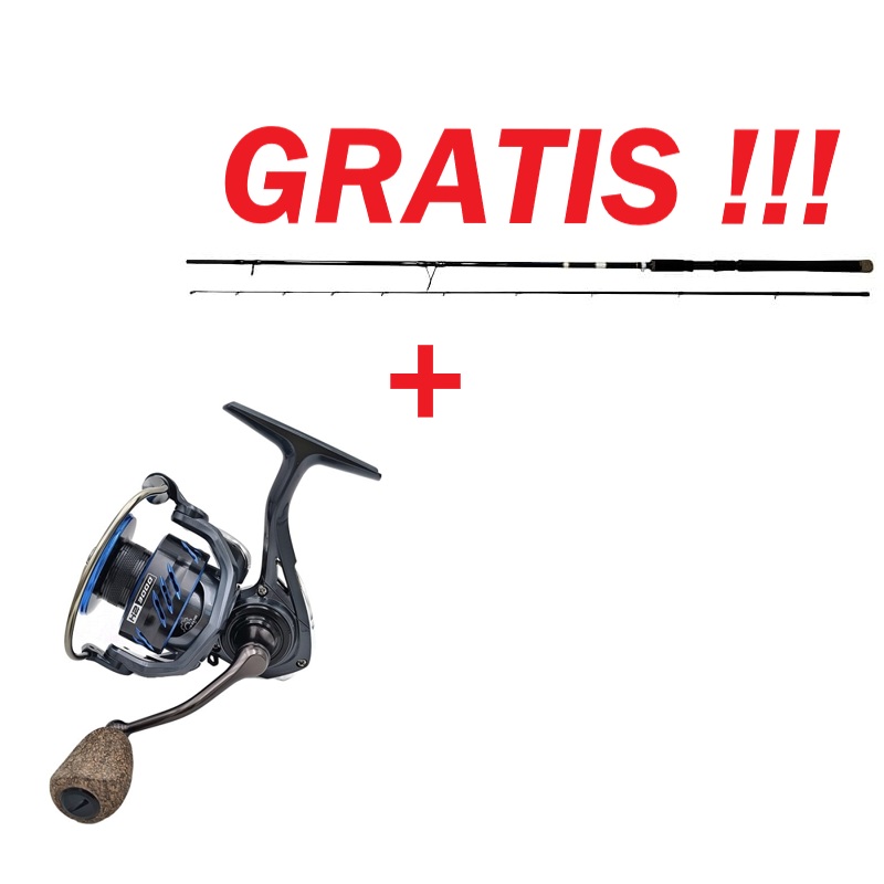 Hype Tackle H2 3000 Werpmolen + GRATIS SG MPP2 274cm 10-30g 2-delige Hengel Pleciona X Anniversary
